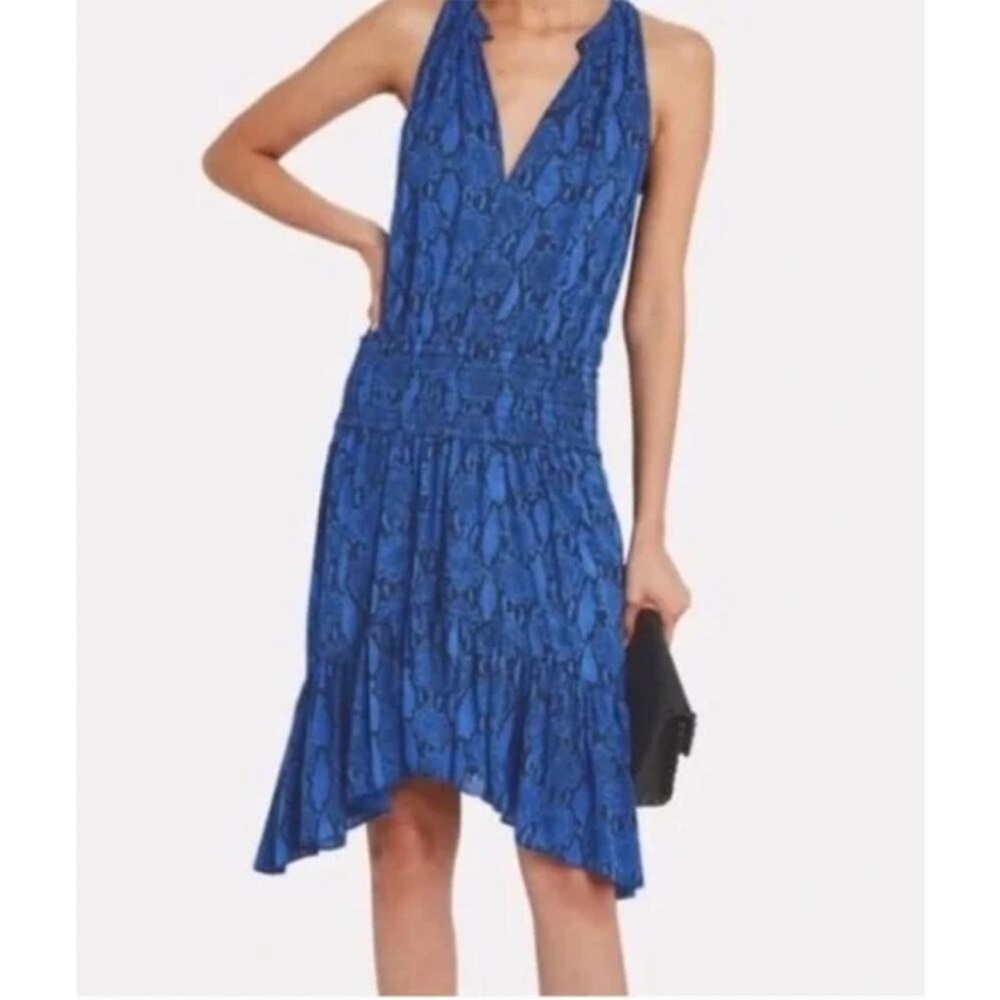 ALC Blue Riviera Snakeskin Sleeveless Women's Dress